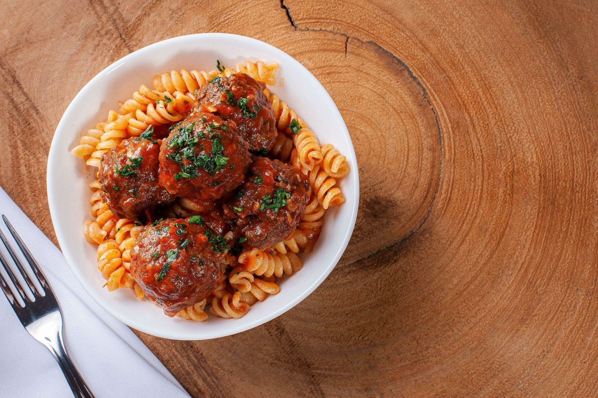 Fusilli Napoletani mit Hackfleischbällchen & Tomatensauce Fusilli Napoletani mit Hackfleischbällchen & Tomatensauce