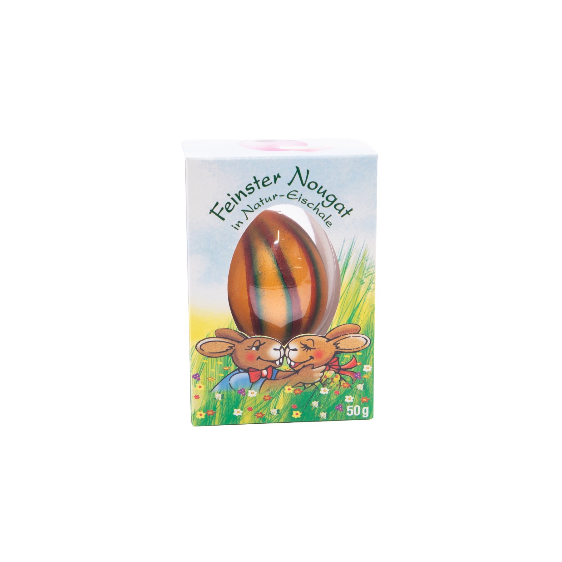 Nougat-Ei Malerische orange in echter Eierschale