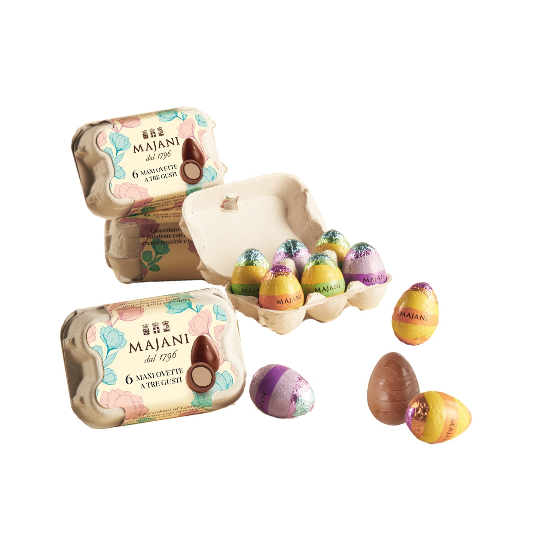 Dreischichtige Schokoladeneier im Eierkarton - Genussbote