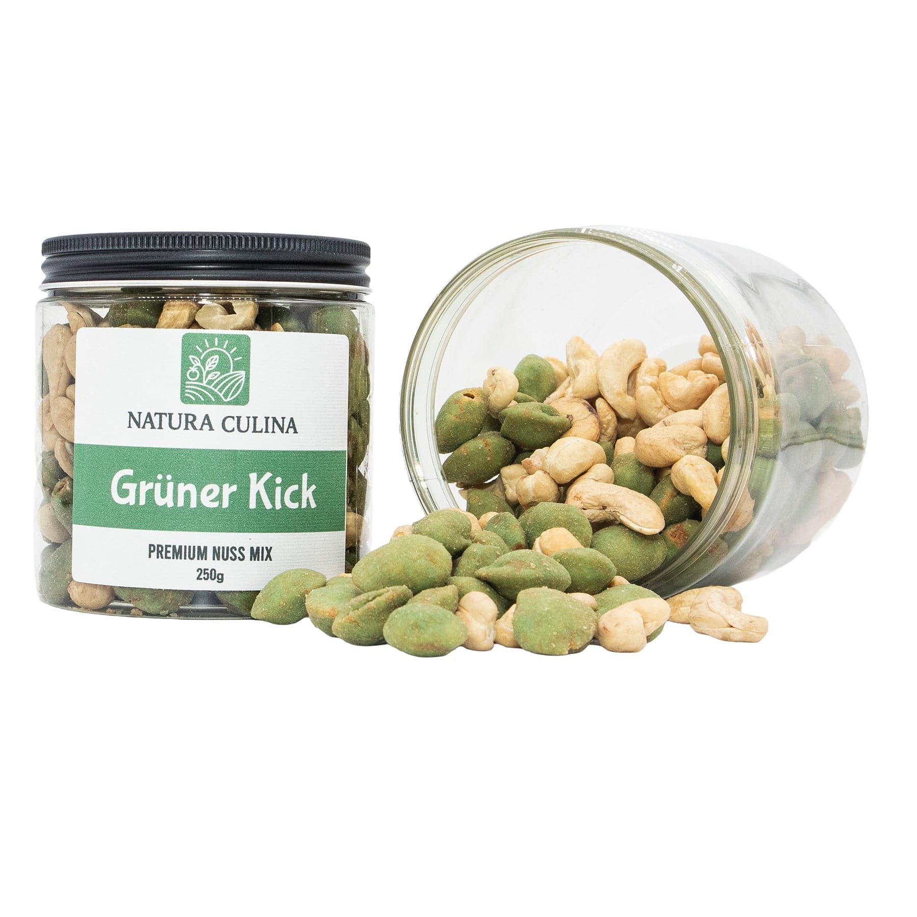 Grüner Kick: Cashew und Erdnuss Mix mit Wasabi - Genussbote