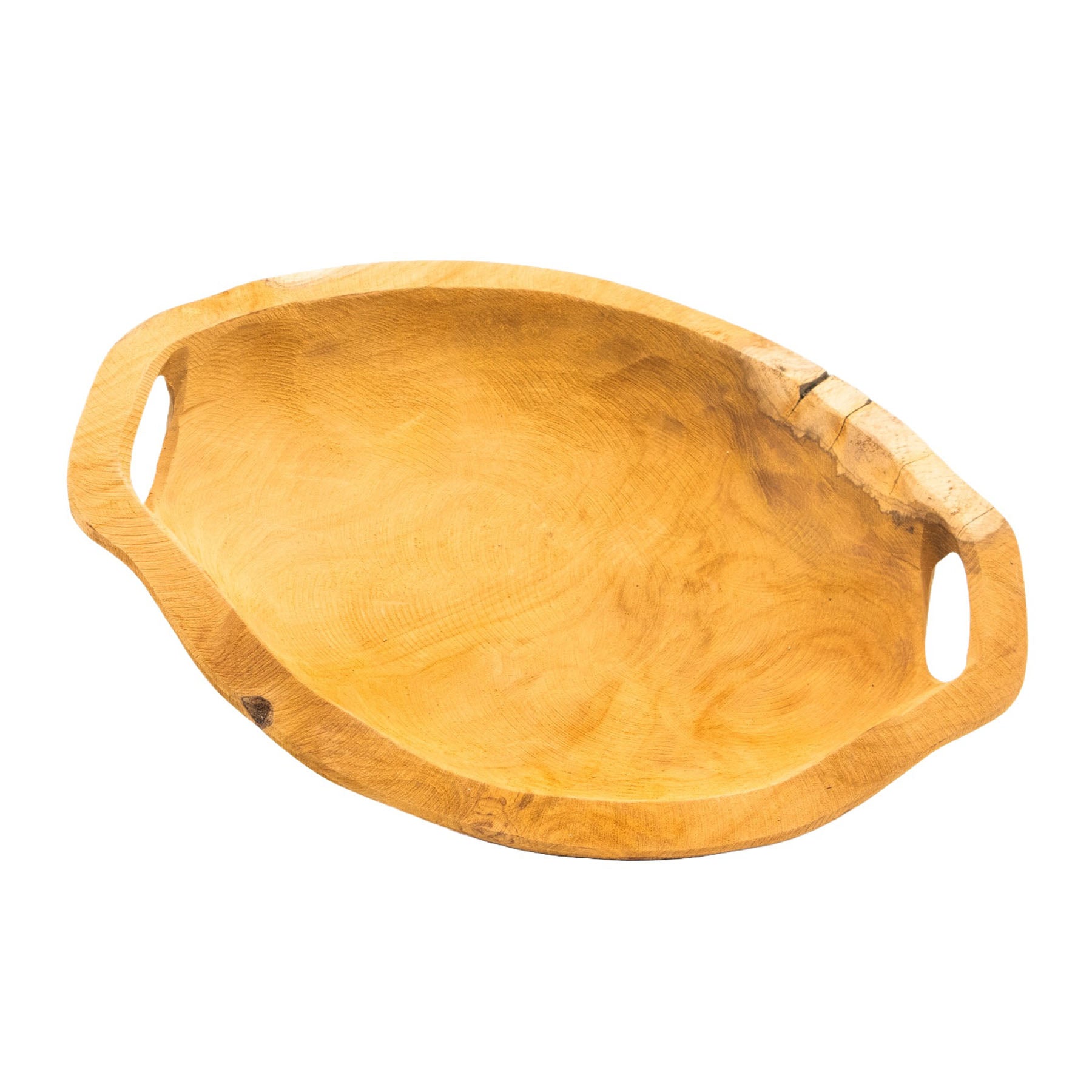Holzschale mit Griffmulden - Genussbote