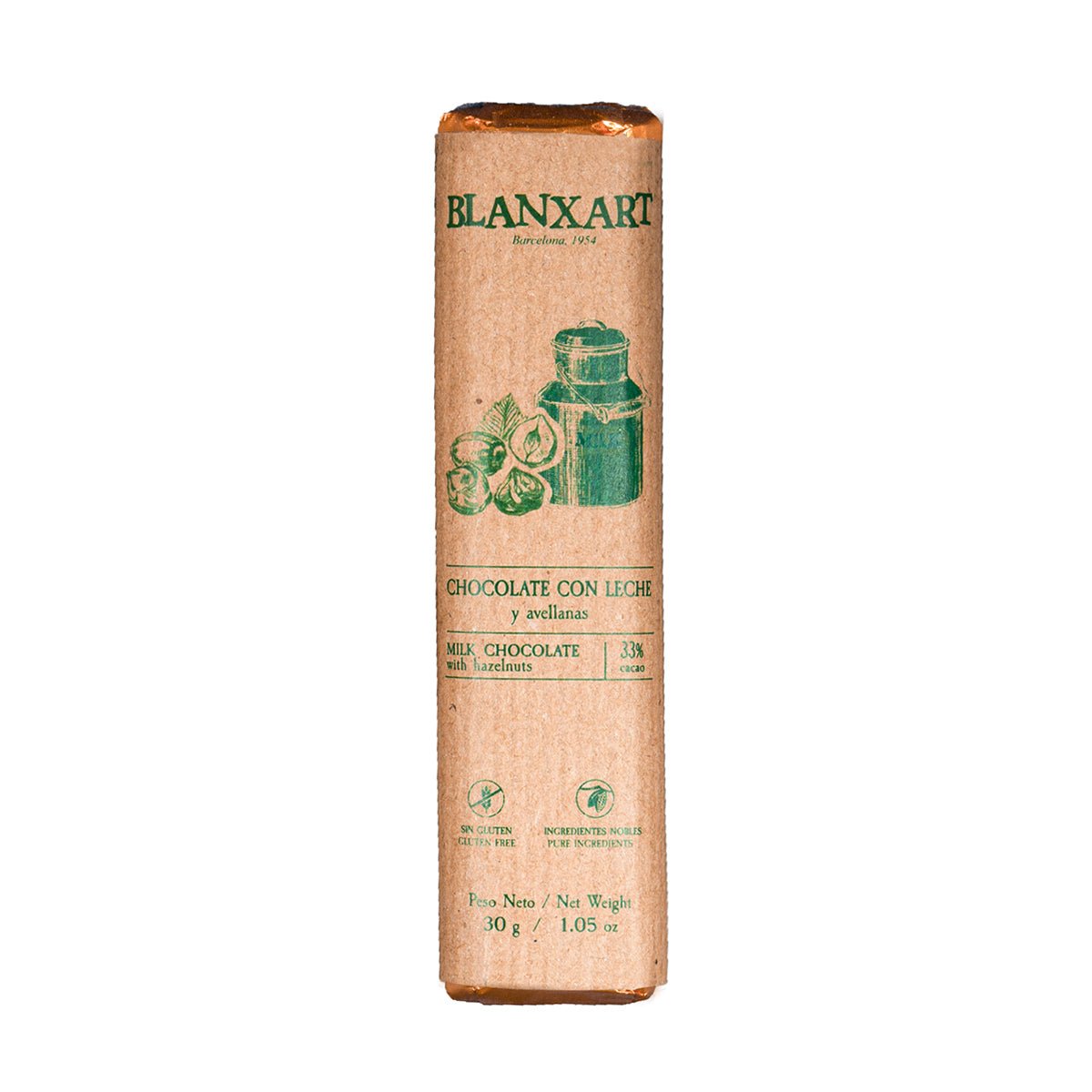 Chocolate con Leche, Vollmilchschokoladen Haselnuss - Riegel - Genussbote