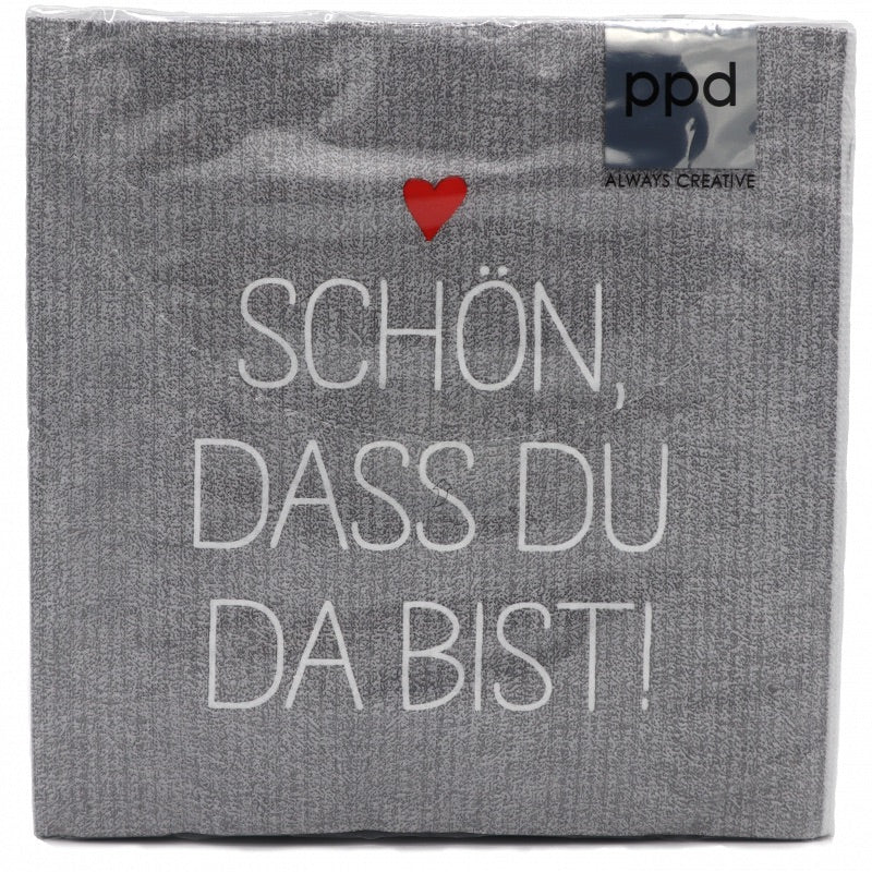 Servietten "Schön, dass Du da bist" - Genussbote