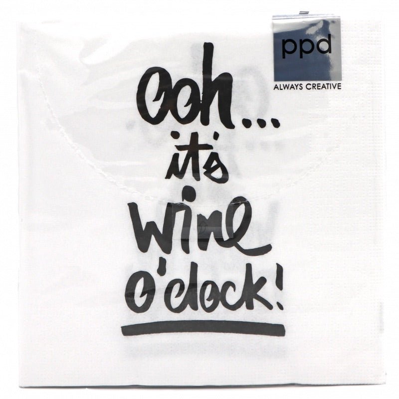 Servietten "Wine o'Clock" - Genussbote