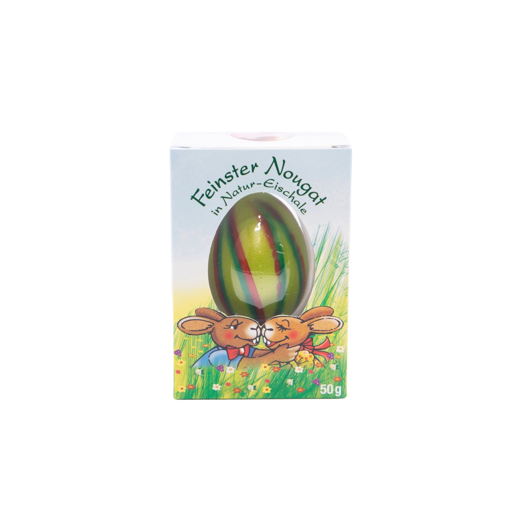 Nougat-Ei Malerische grün in echter Eierschale