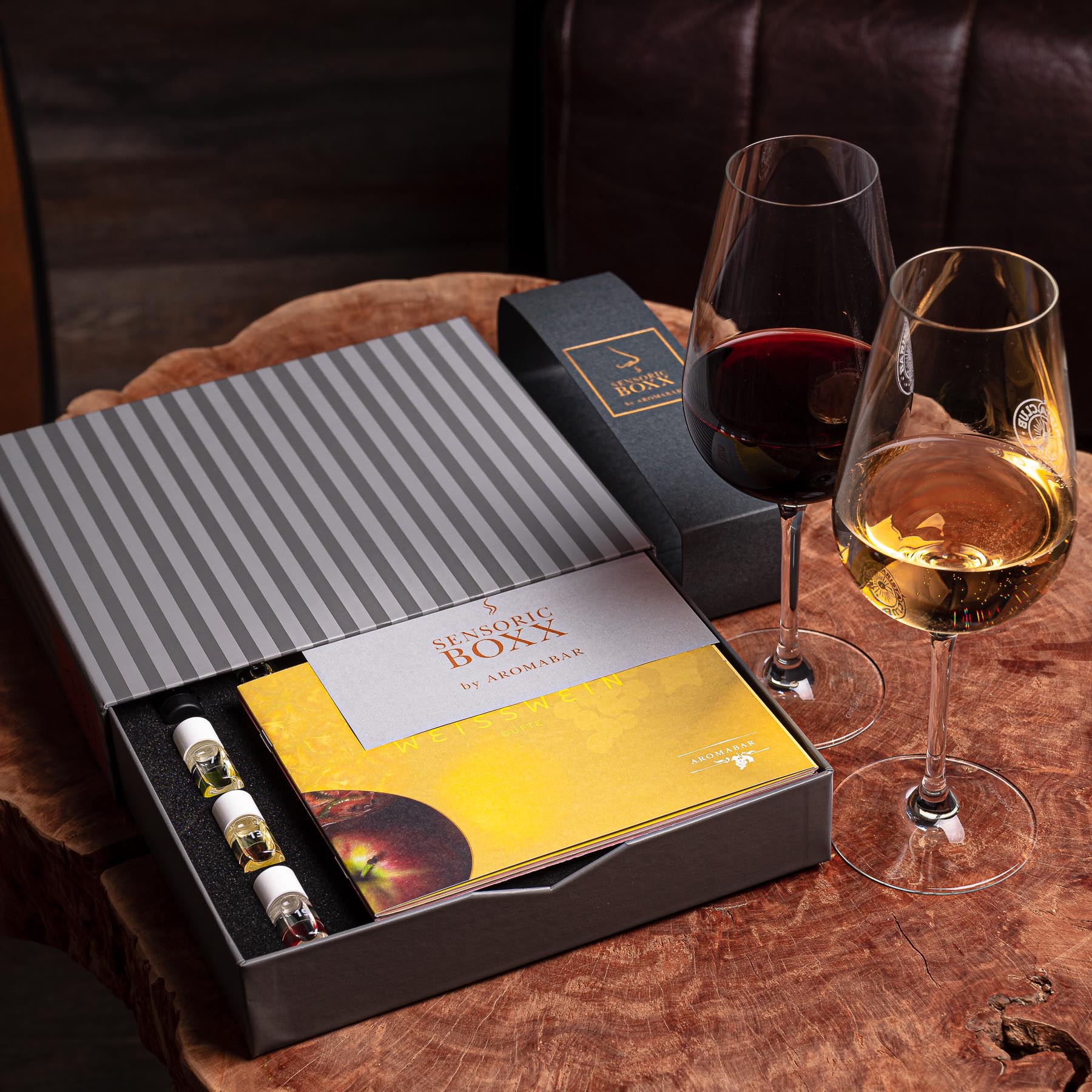 Aromabar Sensoric Boxx "Professional" Rotwein- und Weißwein-Set - Genussbote