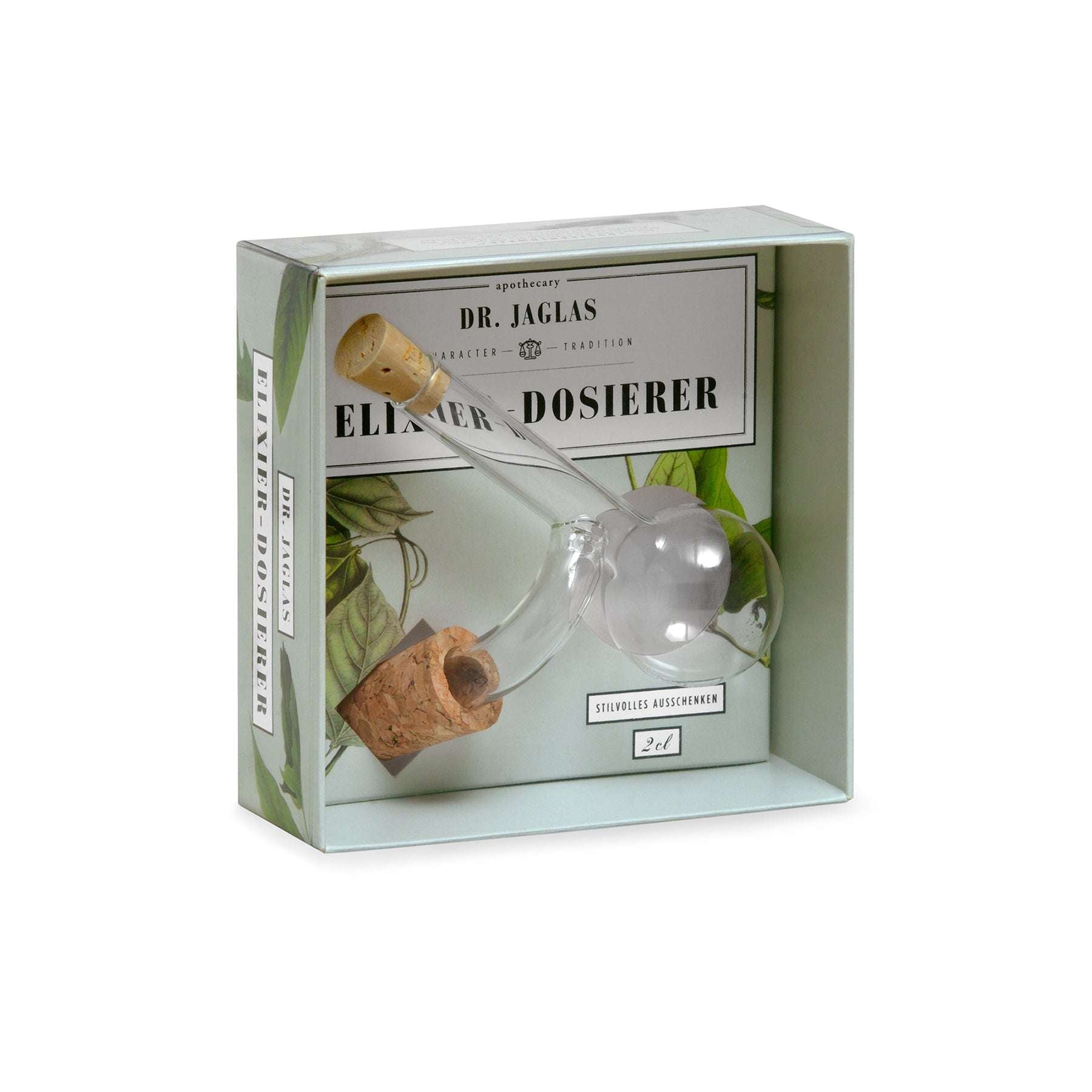 Dosierer mundgeblasen 2 cl mit Geschenkkarton - Genussbote
