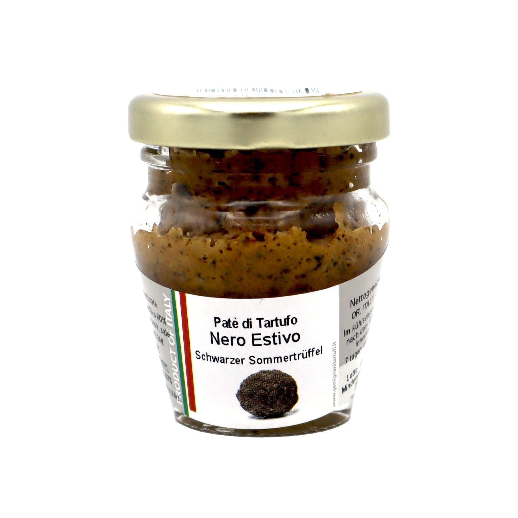 Patè di Tartufo - Trüffel - Pastete von schwarzen Sommer - Trüffeln - 80g - Genussbote
