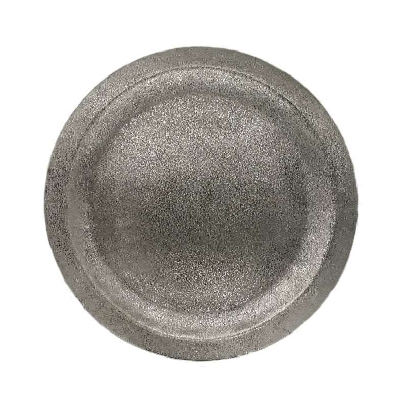 Serviertablett rund Silber - Optik - Genussbote