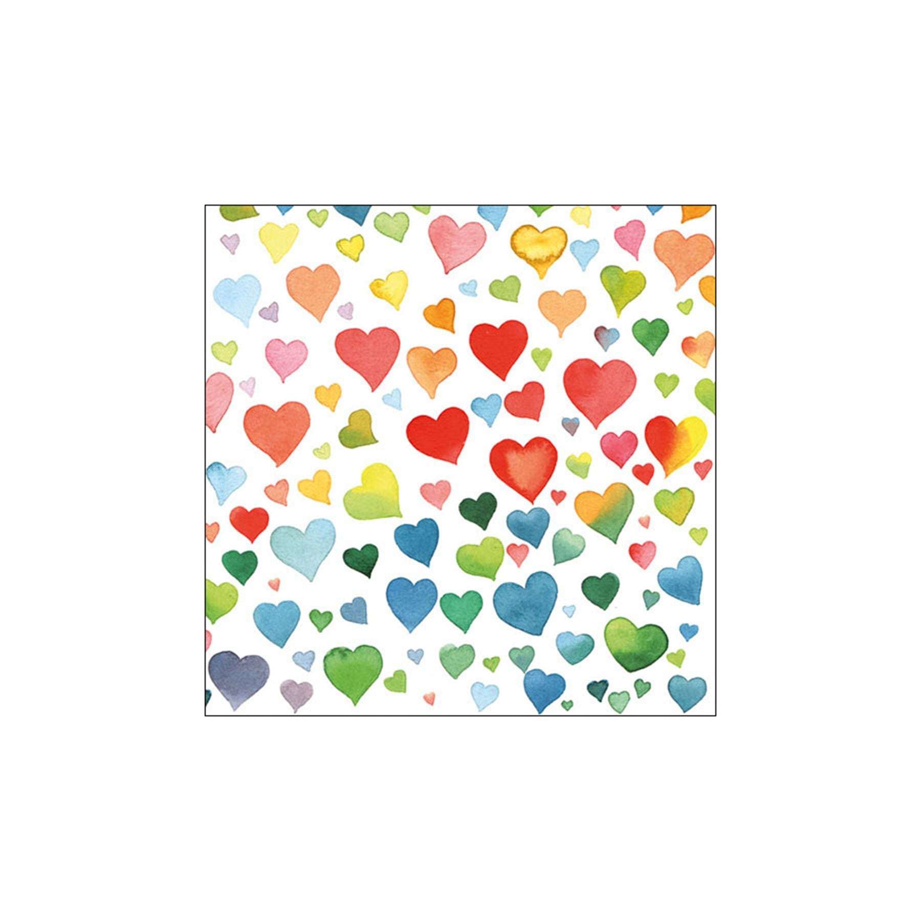 Servietten "bunte Herzen" - Genussbote