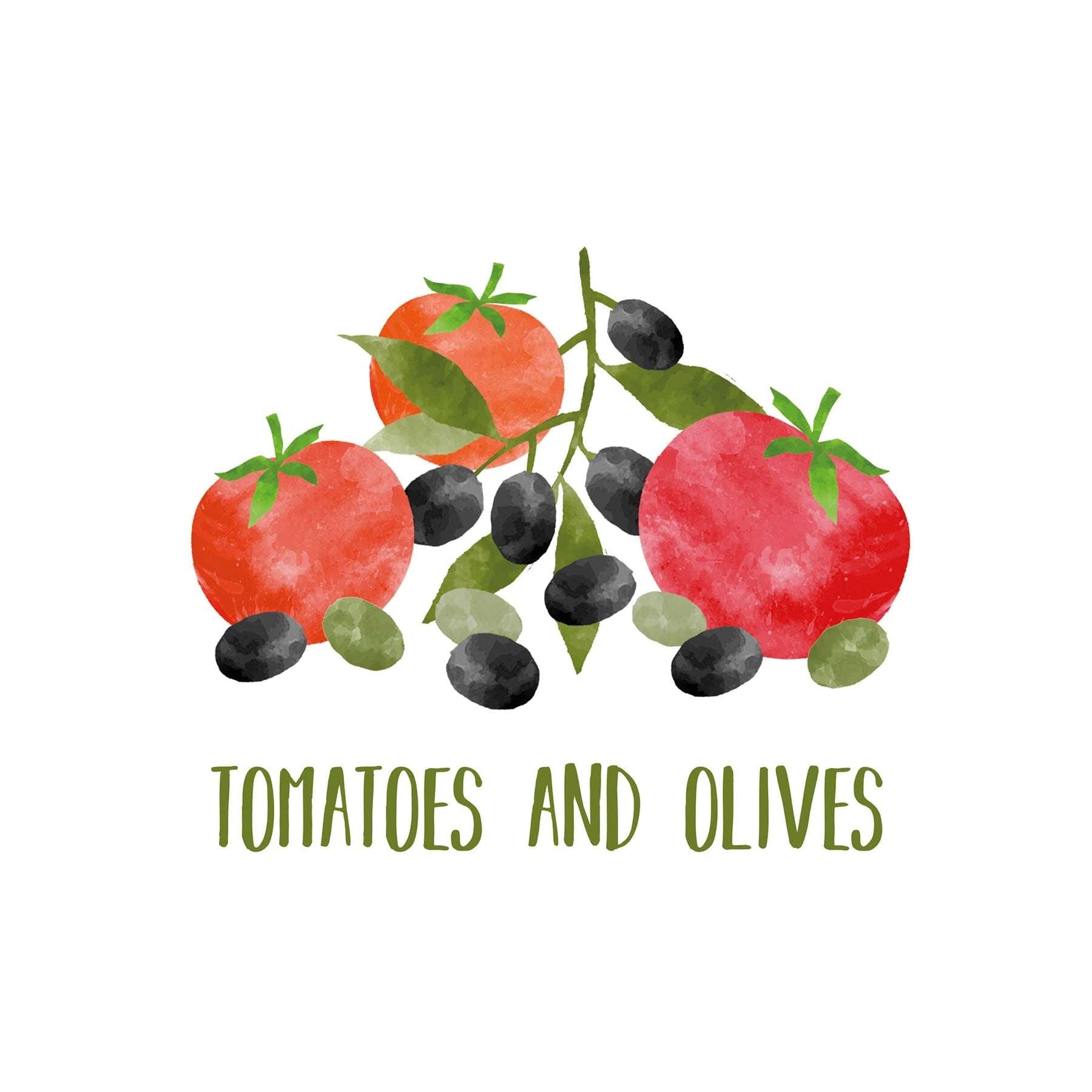 Servietten "Tomatoes and olives" - Genussbote