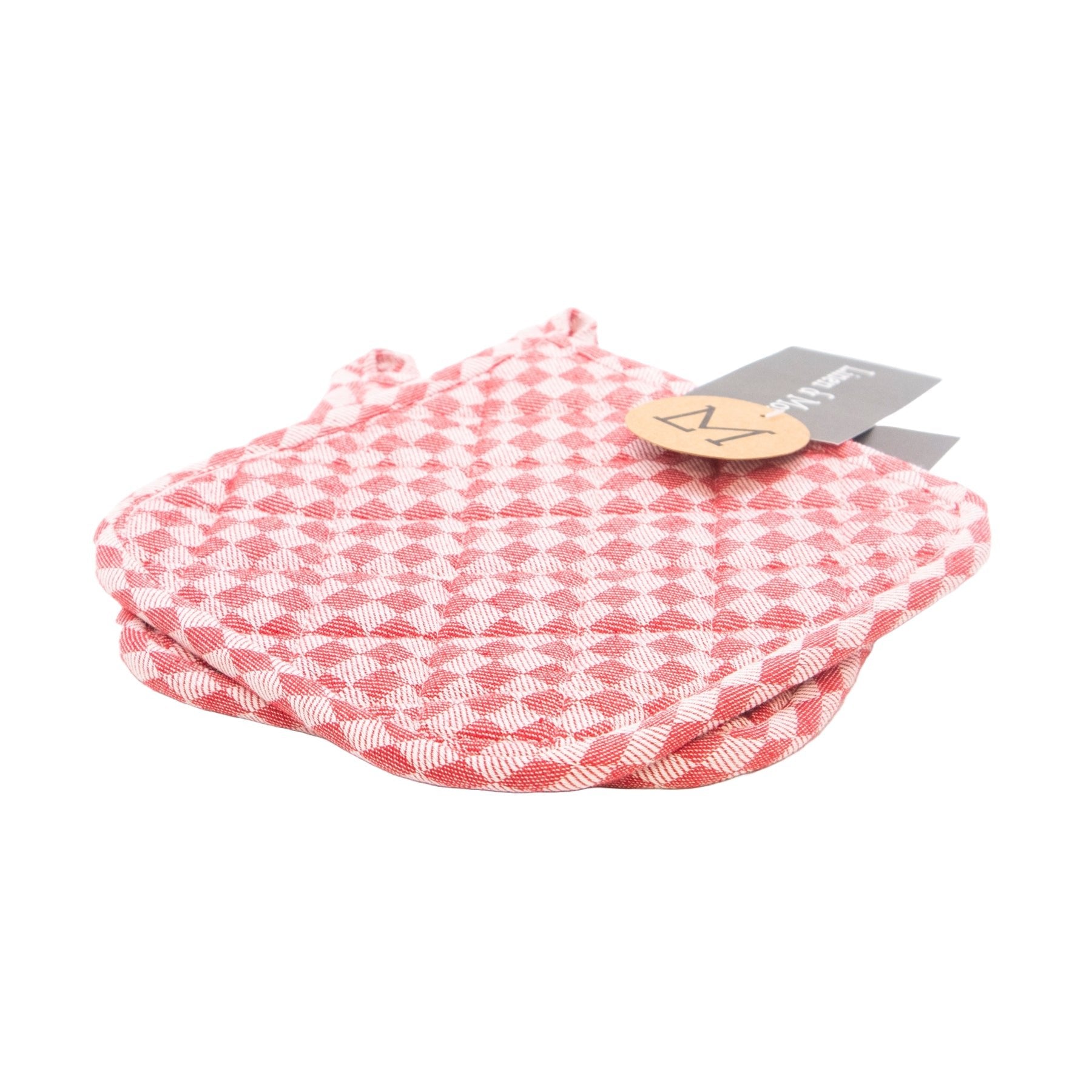 Topflappen (2er Set) - rot kariert - Genussbote