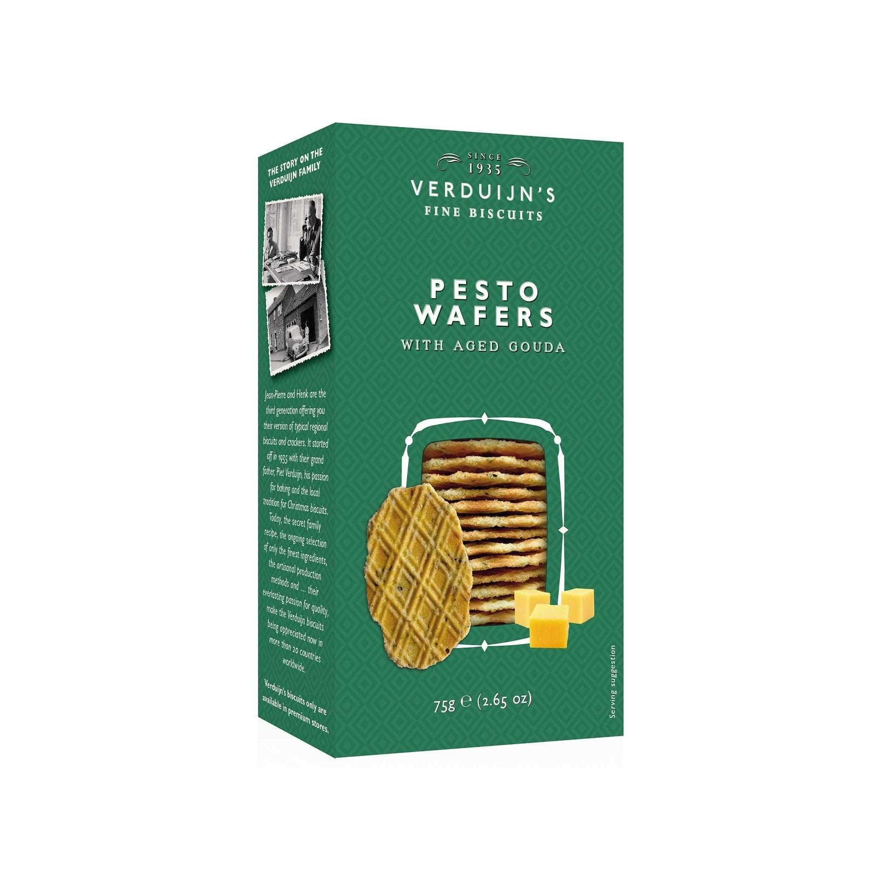 Waffelgebäck mit Pesto und Gouda - Genussbote